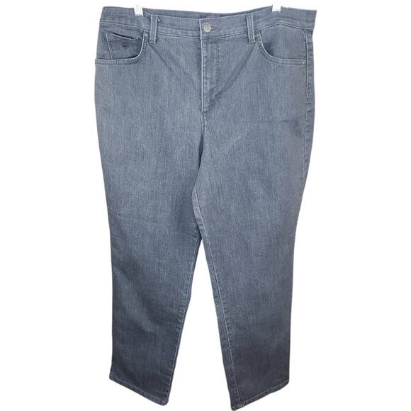 Gloria Vanderbilt "Amanda" Jeans Gray Womens 18 SHORT Stretch Comfort - Picture 1 of 11